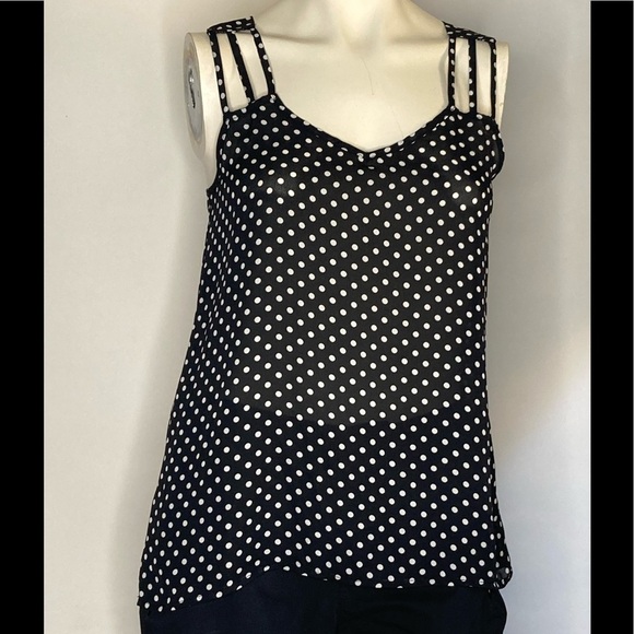 Papermoon Tops - NWT Papermoon Pokadot Multi Strap Blouse Sz Sm